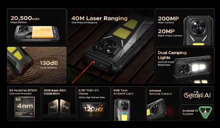 Doogee V Max LR smartfon z ochroną IP68 i IP69K