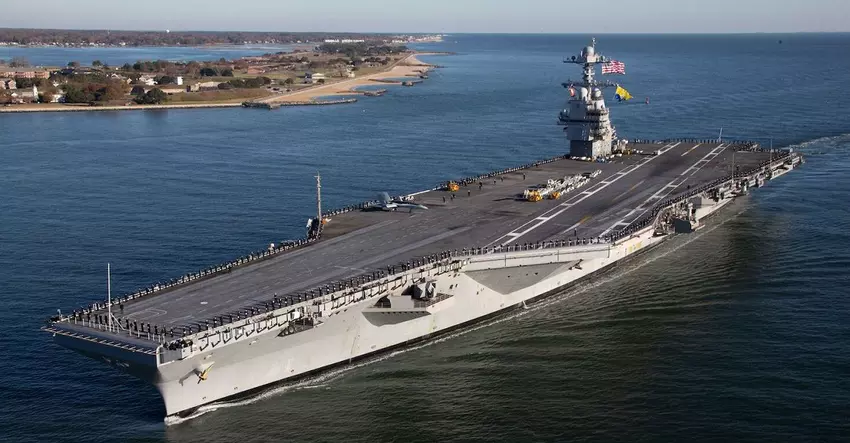 Największy na świecie lotniskowiec USS Gerald R. Ford, wart ponad 13 mld USD, przybywa do Chorwacji