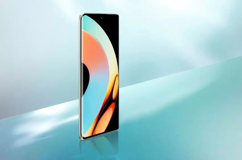 Ekran OLED 120 Hz, zaokrąglone krawędzie i dolna ramka o grubości 2,33 mm: teaser Realme charakteryzuje Realme 10 Pro+.