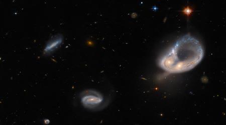 Kosmiczna katastrofa w skali galaktycznej - Hubble sfotografował dwie galaktyki zderzające się 670 milionów lat świetlnych od Ziemi