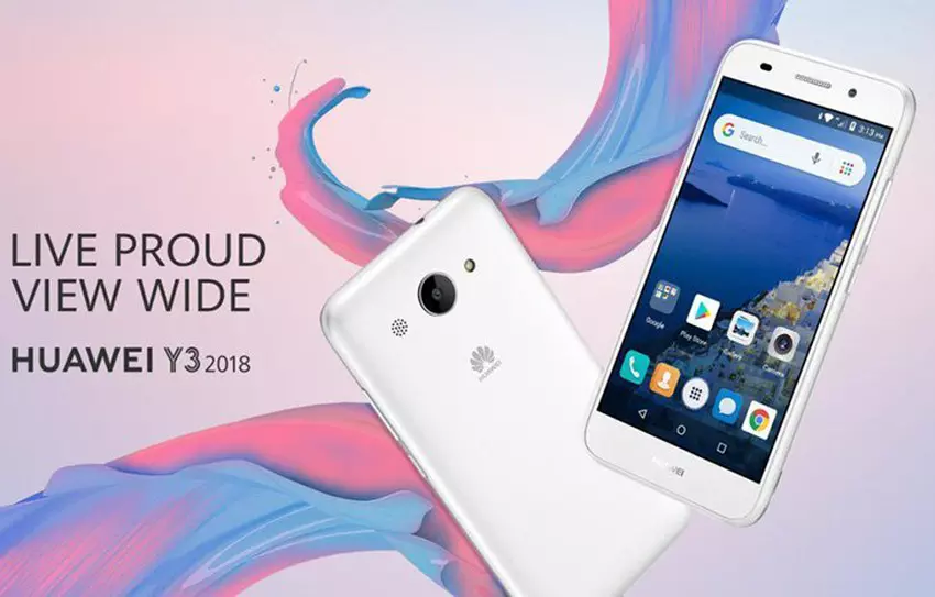 Ogłoszenie Android Go-smartphone Huawei Y3 (2018): układ MediaTek MT6737, 1 GB pamięci RAM i aparat fotograficzny na 8 megapikseli