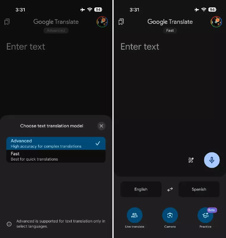 Aktualizacja Google Tłumacz z modelem AI Gemini