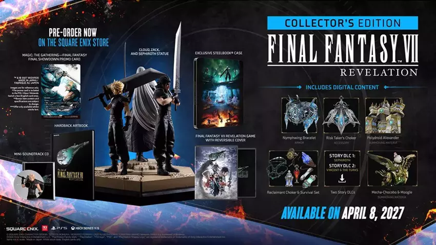 Zawartość limitowanej edycji Final Fantasy VII Revelation