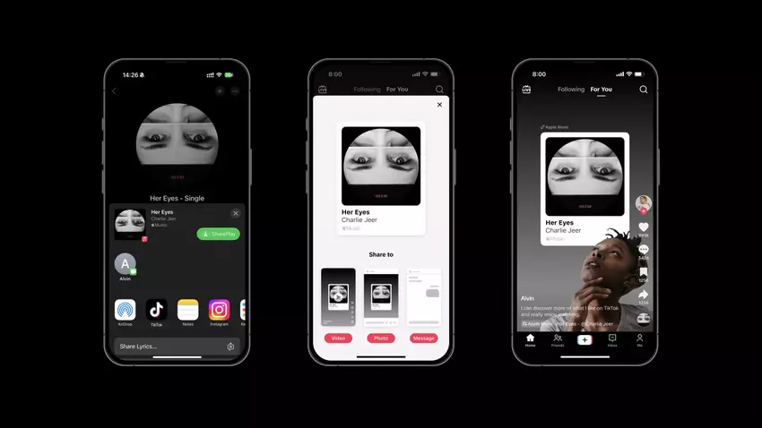 TikTok oferuje teraz udostępnianie muzyki z Apple Music i Spotify w różnych formatach