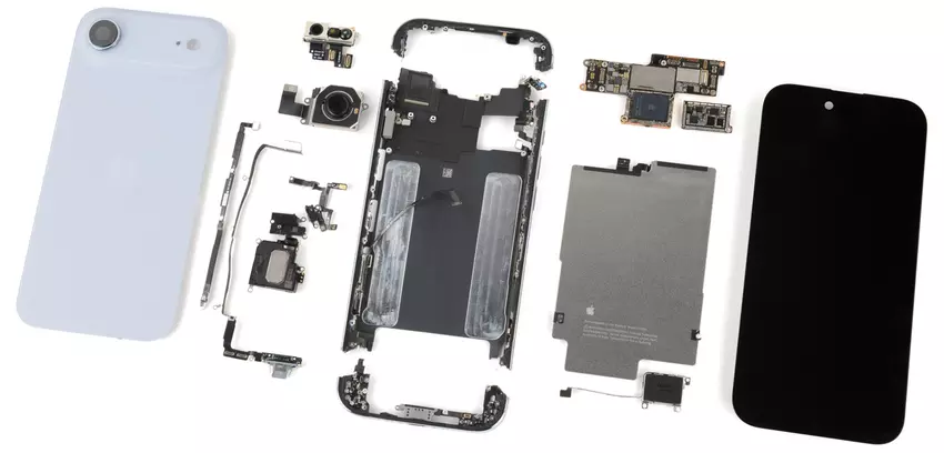 Rozbiórka iPhone Air. Ilustracja: iFixit