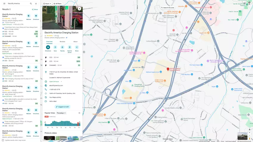 Изображение Electrify America в Google Maps