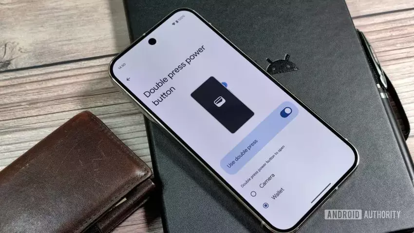 Android 16 Beta 2 pozwala wybrać między aparatem a Portfelem Google dla gestu przycisku blokady