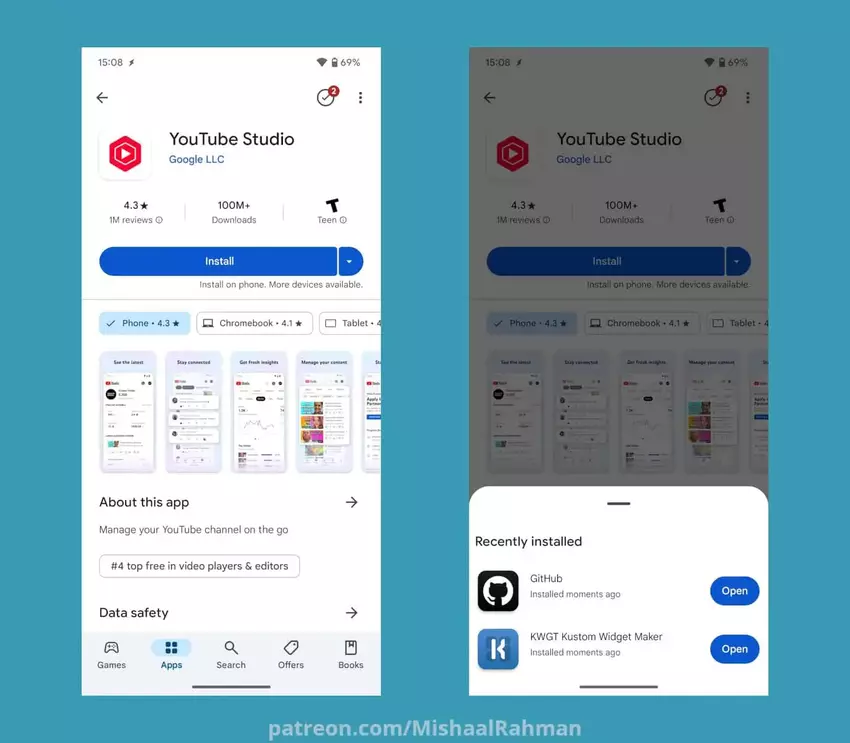 Menedżer pobierania w Google Play Market