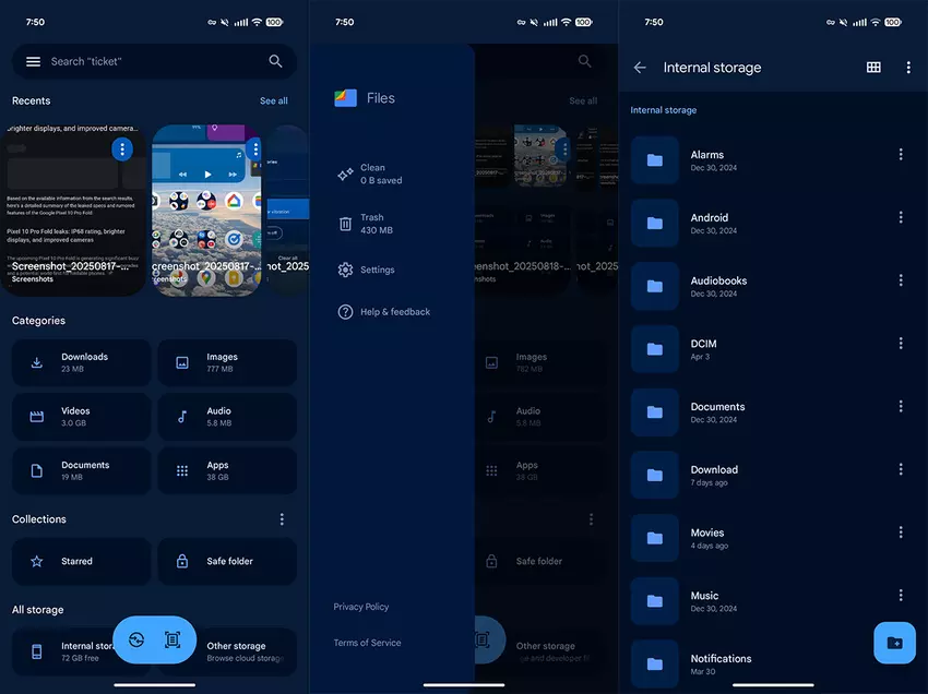 Google kontynuuje wprowadzanie swojego nowego projektu Material 3 Expressive — aktualizację otrzymał menedżer plików (zdjęcie)
