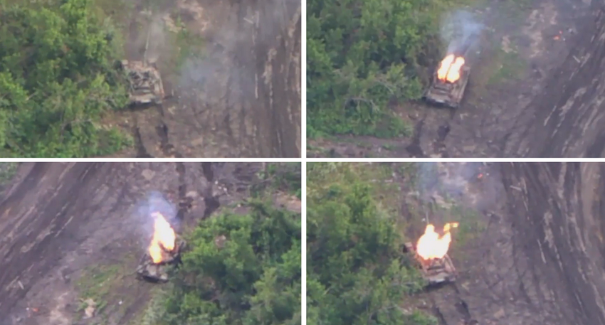 Ukraińskie drony FPV za 600 dolarów z powodzeniem trafiły dwa najbardziej zaawansowane rosyjskie czołgi T-90M warte nawet 5 milionów dolarów