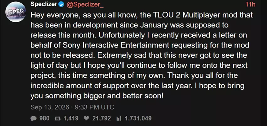 The Last of Us Online project cancellation image