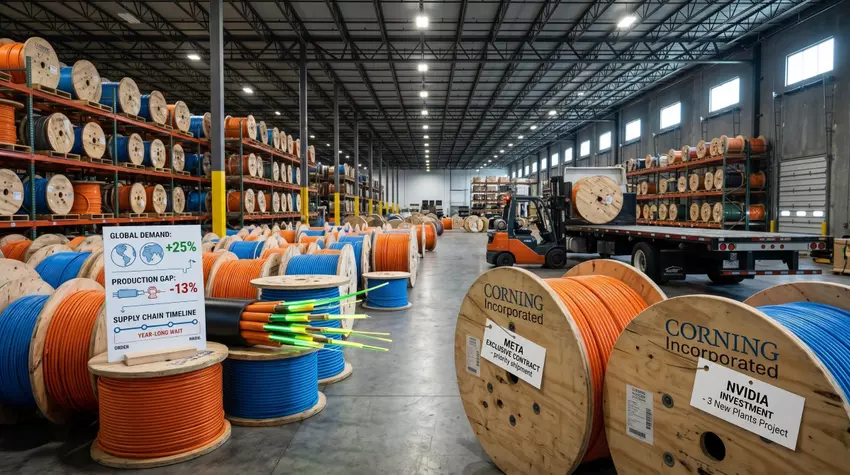 Produkcja kabli Corning