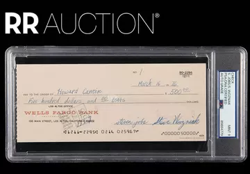 Czek na $500 stał się artefaktem ...