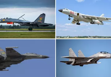 Dziesiątki chińskich myśliwców J-11, Su-30 i ...