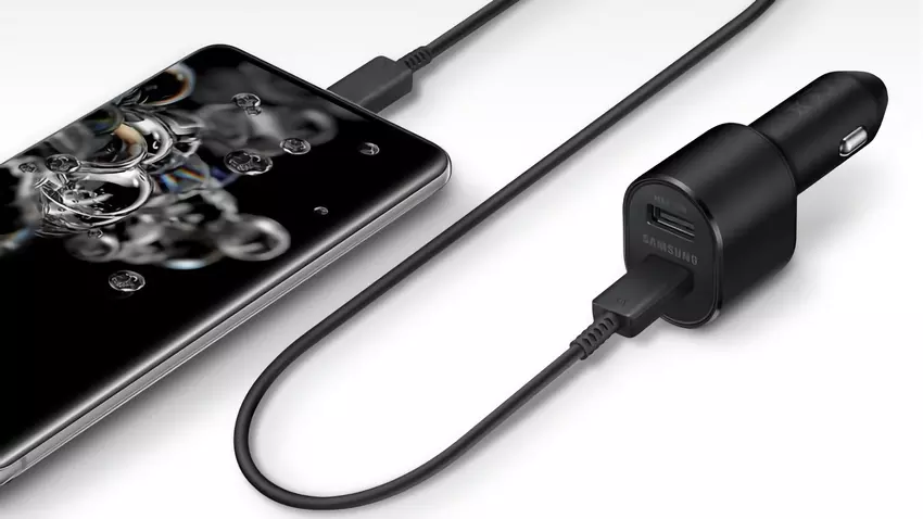 Samsung Super Fast Dual Car Charger z dwoma portami USB i do 45W mocy na sprzedaż na Amazon za $29 (25% off)