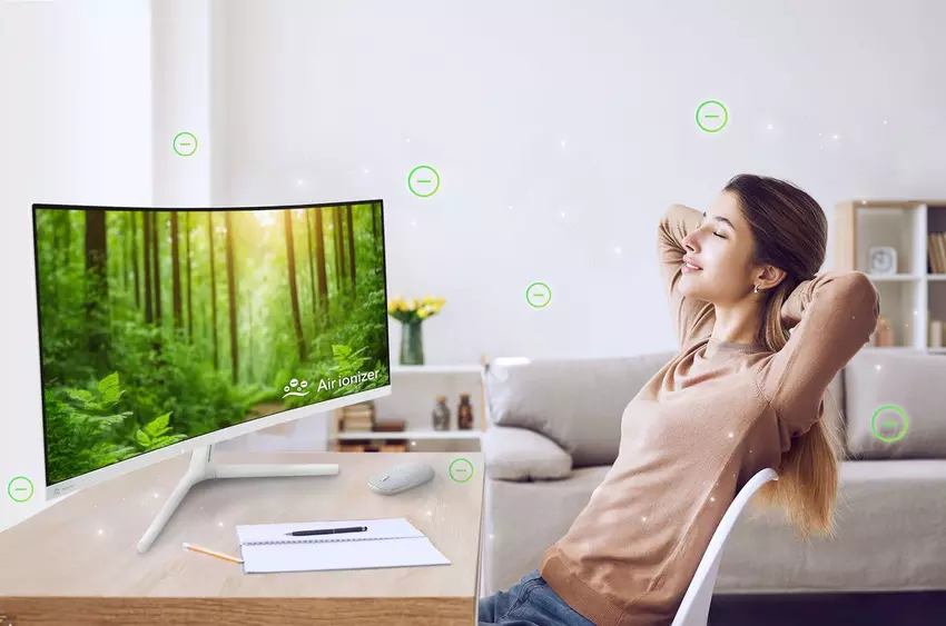 Nowe monitory Asus VU249HFI-W, VU279HFI-W i VU34WCIP-W z funkcją oczyszczania powietrza zwalczają alergeny i kurz.