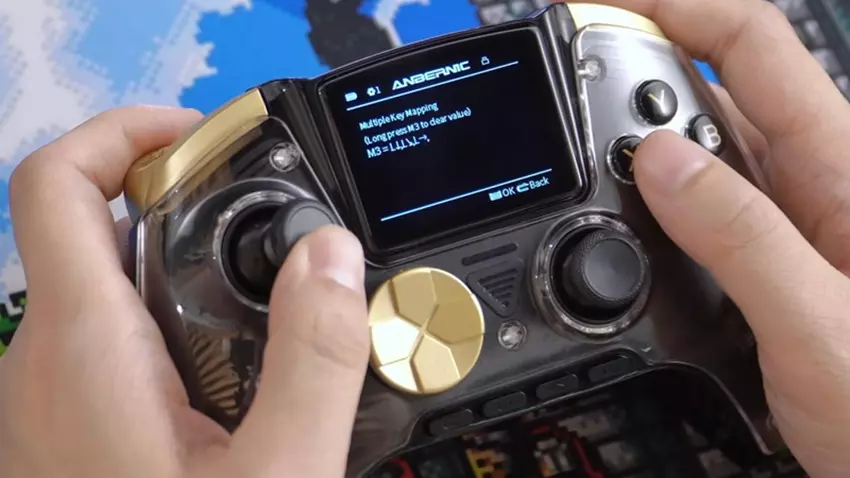 Anbernic RG G01 gamepad z ekranem i monitorowaniem tętna