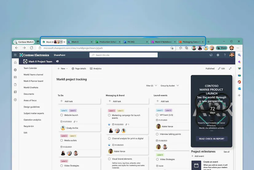 W Microsoft Edge pojawi się możliwość udostępniania grupy kart za pomocą jednego linku