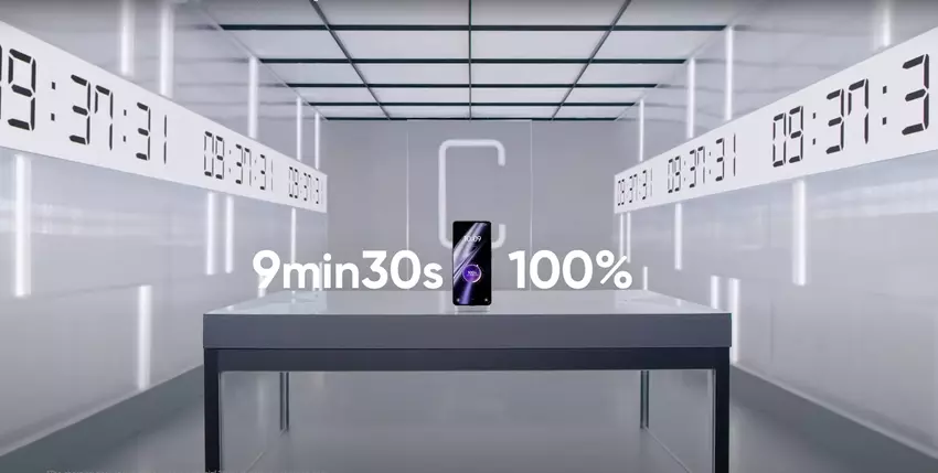 Od 0 do 100% w mniej niż 10 minut: realme demonstruje, jak działa szybka ładowarka SuperVOOC 240W na smartfonie Realme GT 3