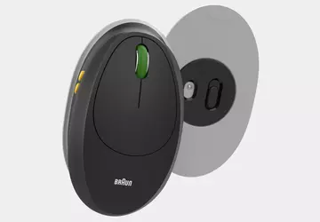 Mysz Braun obraca się na pochylonej ...