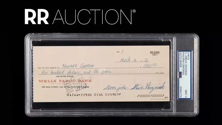 Czek na $500 stał się artefaktem ...