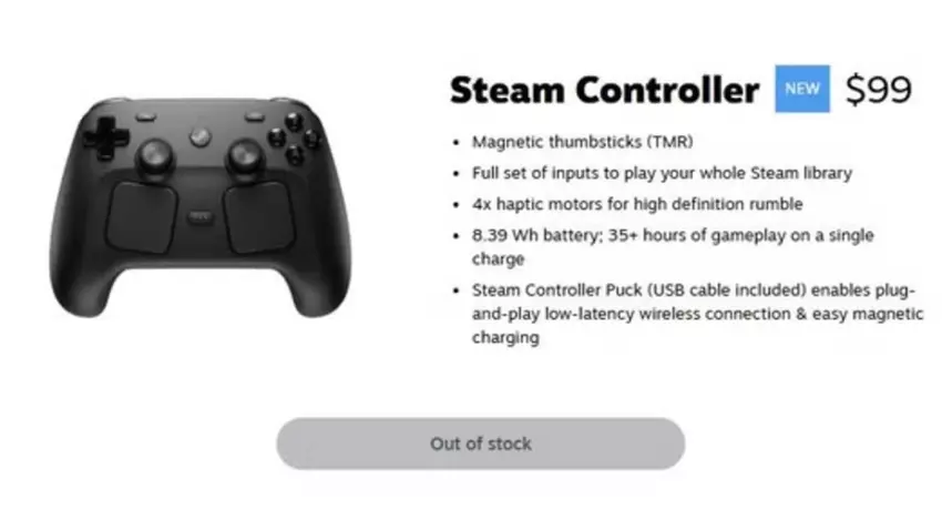 Obraz oryginalnego Steam Controller 2