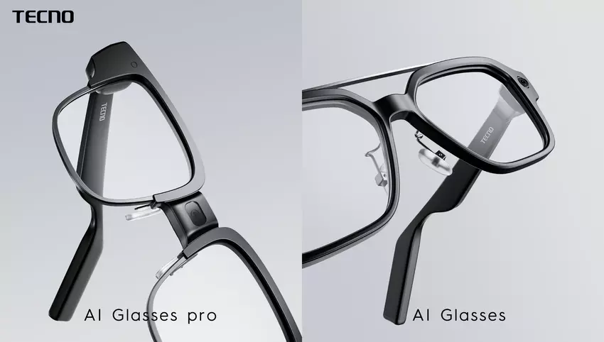 Inteligentne okulary AI Glasses i AI Glasses Pro. Ilustracja: Tecno