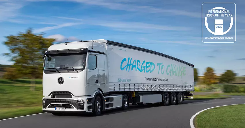 Mercedes-Benz eActros 600 - międzynarodowa ciężarówka roku 2025