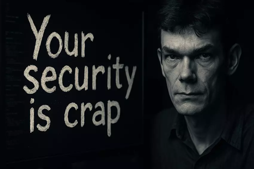 Wasza obrona jest do bani - taką wiadomość zostawił Gary McKinnon