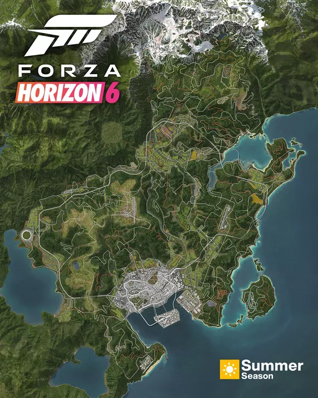 Forza Horizon 6 mapa