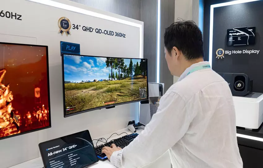 34-calowy panel QD-OLED z częstotliwością 360 Hz od Samsunga