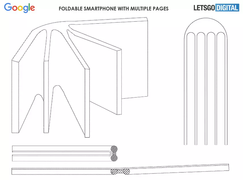 Google opatentował składany smartphon-książkę z kilkoma „stronami”