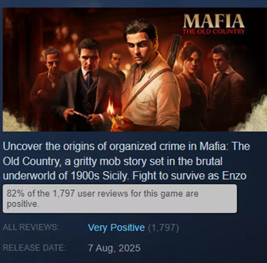 Kadr z gry Mafia: The Old Country