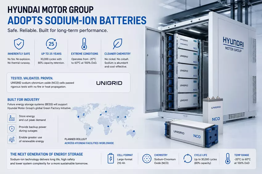 Hyundai Motor Group and UNIGRID sodium-ion battery