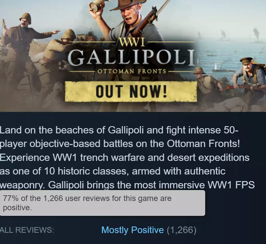 Kadry z rozgrywki Gallipoli