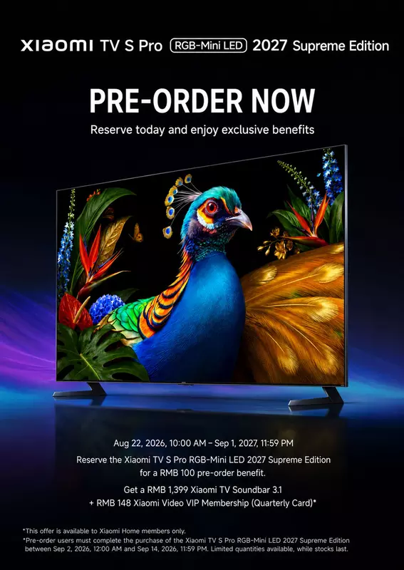 Xiaomi TV S Pro RGB-Mini LED 2027 Supreme Edition