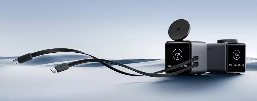 Cyfrowy wyświetlacz stacji ładowania AUKEY MagFusion DeskHive 5X Pro