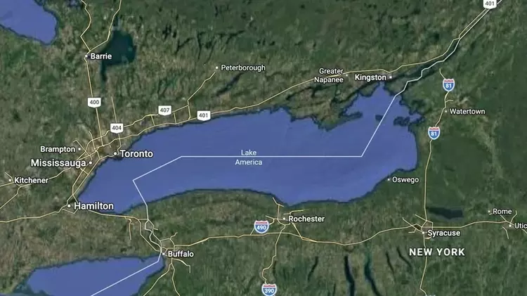 Google Maps zmienia nazwę jeziora Ontario ...