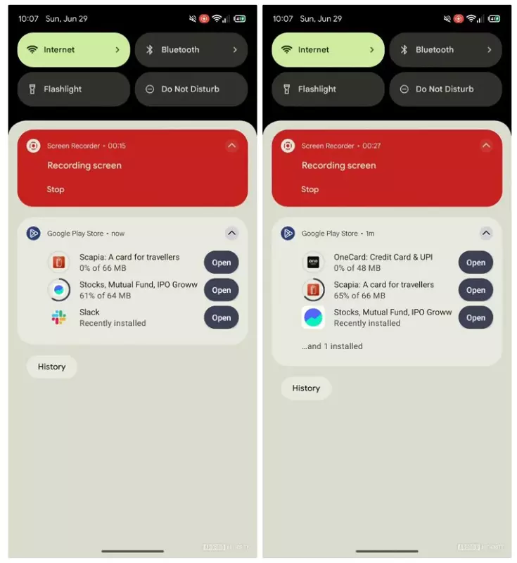 Aktualizacja interfejsu powiadomień o pobieraniu aplikacji