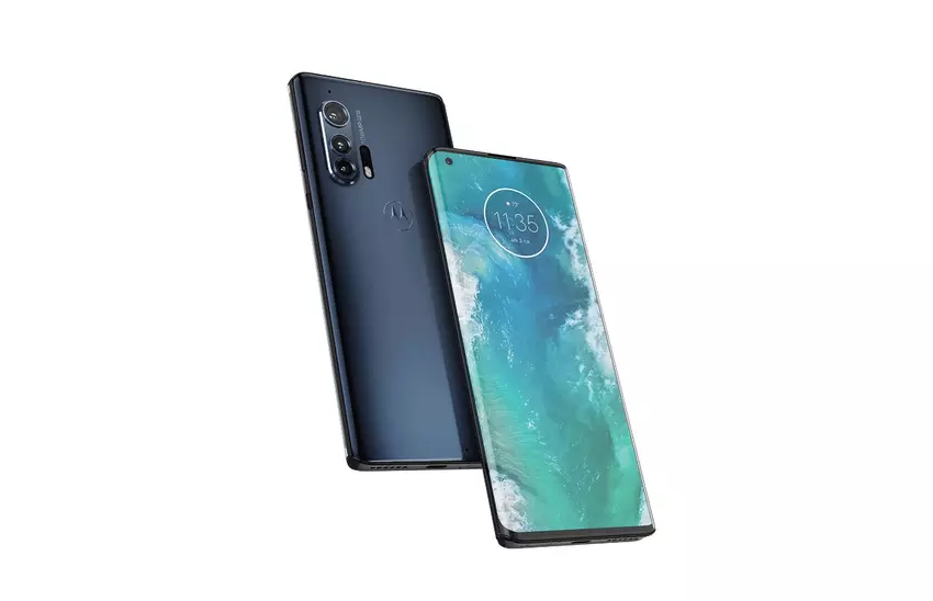 Motorola Edge + na oficjalnych komunikatach prasowych: wyświetlacz wodospad z otworem i kamera o czterech modułach z 108-megapikselowym czujnikiem głównym