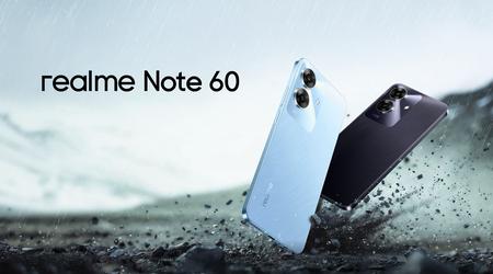 Realme Note 60: smartfon za 90 dolarów z ekranem 90 Hz FHD +, ochroną IP64 i baterią 5000 mAh