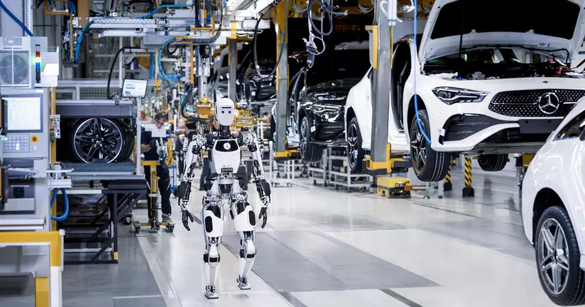 Robot Apollo w fabryce samochodów Mercedes-Benz