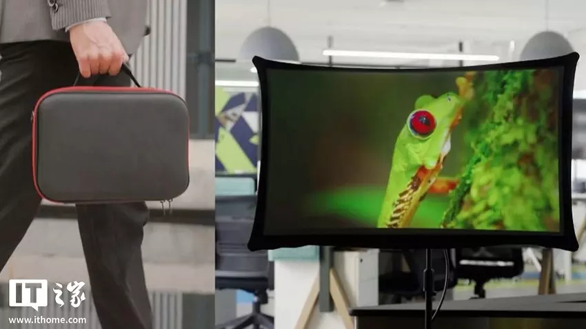 Ewolucja ekranów już dziś: zaprezentowano składany materiałowy wyświetlacz Splay Max z możliwościami monitora i projektora