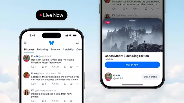 Bluesky uczynił Live Now dostępnym dla ...