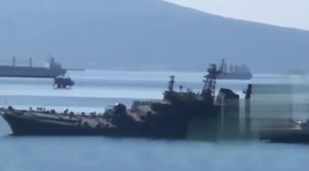 Drony morskie zaatakowały bazę wojskową rf w Noworosyjsku, atak uszkodził duży okręt desantowy Olenegorsk Miner