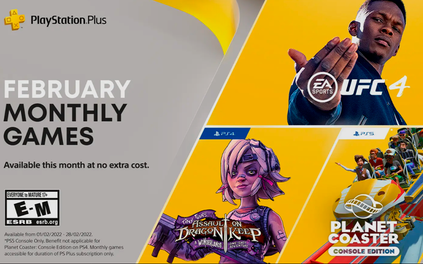 Subskrypcja PlayStation Plus w lutym: UFC4, spin-off Borderlands i symulacja budowania parku