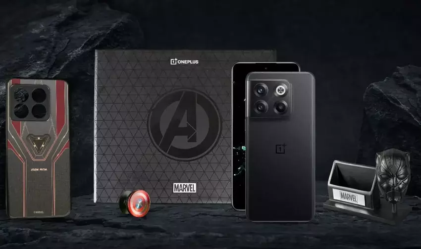 Dla fanów Marvela: OnePlus odsłania specjalną wersję OnePlus 10T z etui Iron Man, podstawką Black Panther i popsocket Captain America