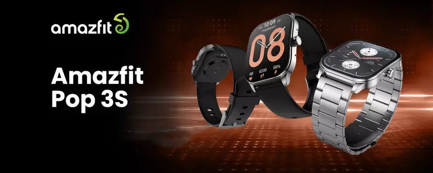 Amazfit wprowadza na rynek smartwatch Pop 3S z ekranem AMOLED, czujnikiem SpO2 i do 12 dni pracy na baterii