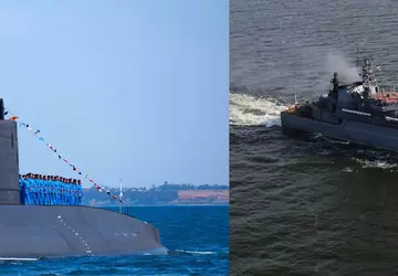 Nieznane pociski zaatakowały stocznię remontową na ...