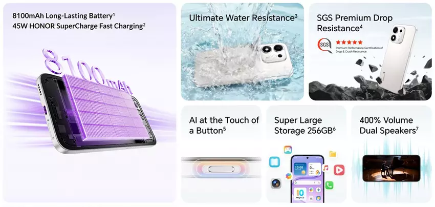 Honor 600S 5G akumulator z dużą pojemnością